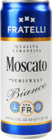 Напій винний Fratelli Moscato semisweet bianco 0.33л 