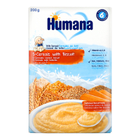 Каша Humana молочна 5 злаків з печивом 200г 