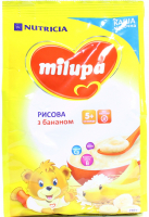 Каша Milupa Nutricia молочна суха рисова з бананом 210г х9