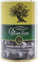 Оливки Olive line чорні відбірні з/к 420г