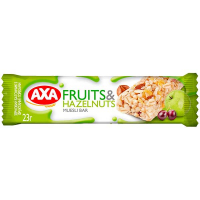 Батончик Axa зерновий з фруктами та горіхами 23г