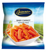 Морква міні швидкозаморожена Bauer м/у 400г.