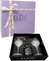 Вино ігристе Elem Special Edition 0,75л + 2 бокали у подарунковій коробці