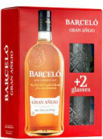 Ром Ron Barcelo Gran Anejo 5 років витримки 37.5% 0.7л +2 склянки в коробці