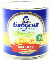 Квасоля Бабусин продукт у ніжному соусі 430г ж/б