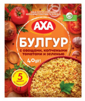 Каша AXA Булгур з овочами копченими томатами і зеленню 40г