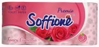 Туалетний папір Soffione Premio Fancy Camellia Рожевий, 8 шт.