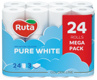 Папір туалетний Ruta Pure White 3-шар. 24шт