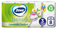 Туалетний папір Zewa Deluxe Camomile Comfort тришаровий 8 рулонів