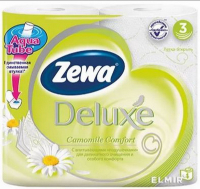 Туалетний папір Zewa Deluxe Camomile Comfort Білий, 4 шт.