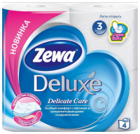 Туалетний папір Zewa Deluxe Delicate Care Білий, 4 шт.