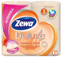 Туалетний папір Zewa Deluxe Cashmere Peach, 4 шт.