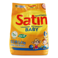 Засіб для прання Satin Baby порошок з екстр. Евкаліпта 2,4кг