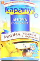 Каша Карапуз манна молочна з фруктами 250г х18