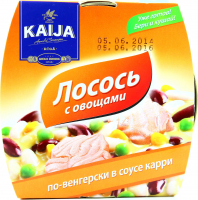 Лосось Kaija по-венгерськи з овочами 220г