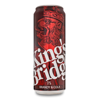 Напій слабоалкогольний King`s Bridg Brandy&Cola ж/б 0,5л х12