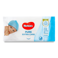 Дитячі серветки вологі гігієнічні Huggies Pure Extra Care, 56 шт.