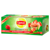 Чай Lipton Greentea Strawberry Cream 25*1,6г