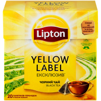 Чай Lipton Yellow Label чорний 20*1.8г