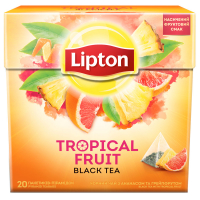 Чай Lipton Tropical Fruit чорний 1,8г*20пак.-пірамідок
