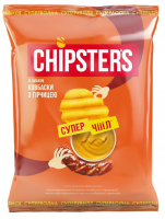 Чіпси Chipsters зі смаком Ковбаски з гірчицею 110г