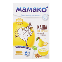Каша Мамако молочна пшенична з грушею та бананом 200г х9