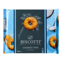 Печиво Biscotti Cookies Time з кокосом 160г