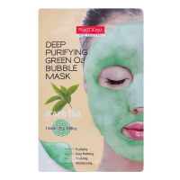 Пінна маска очищуюча для обличчя Purederm Deep Purifying Green O2 Bubble Mask Зелений чай, 25 г