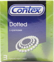 Презервативи латексні Contex Dotted, 3 шт.