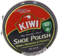 Крем для взуття з карнаубським воском Kiwi Shoe Polish Чорний, 50 мл