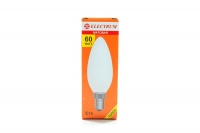 Лампа  свіча 60W E14 мат. ELECTRUM х6