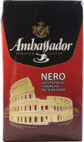 Кава Ambassador Nero натуральна смажена мелена 225г