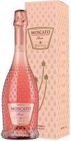 Вино ігристе Bosio Moscato Rose рожеве солодке 0,75л в коробці