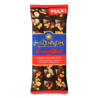 Шоколад Millennium Fruits&Nuts чорний з цукатами 140г х2