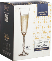 Фужери Crystal Bohemia Fregata д/шампанського 6*190мл