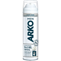 Гель для гоління та вмивання ARKO Men Crystal 2в1 для чутливої шкіри, 200 мл
