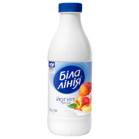 Йогурт Біла Лінія персик 1,5% п/бут 900г