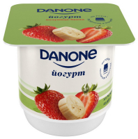 Йогурт Danon полуниця-банан 2% 125г