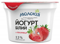 Йогурт Молокія білий з полуицею 2,2% 240г