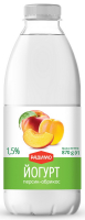 Йогурт Радимо 1,5% персик-абрикос пет 870г
