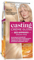 Фарба-догляд для волосся без аміаку L'Oreal Paris Casting Creme Gloss №1021 Світло-світло Русявий Перламутровий