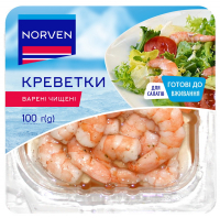 Креветки Norven варені чищені для салатів 100г