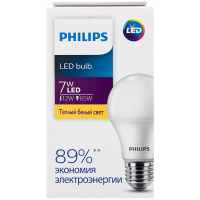 Лампа Philips світлодіодна LED 7W 30000К Е27