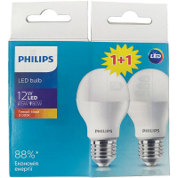 Лампа Philips світлодіодна LED bulb 12W 3000К Е27 2шт