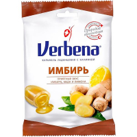 Льодяники Verbena імбир з вітаміном С 60г