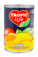 Манго Tropic Life скибочки в сиропі ж/б 425мл 