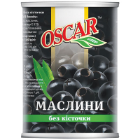 Маслини Oscar Foods чорні б/к 400г