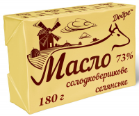 Масло Добре солодовершкове сельянське 73% 180г