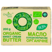 Масло Organic Milk Органічне Селянське солодовершкове 74,5% 200г