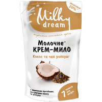 Крем-мило молочне рідке Milky Dream Кокос і чай ройбуш, 1 л (дой-пак)